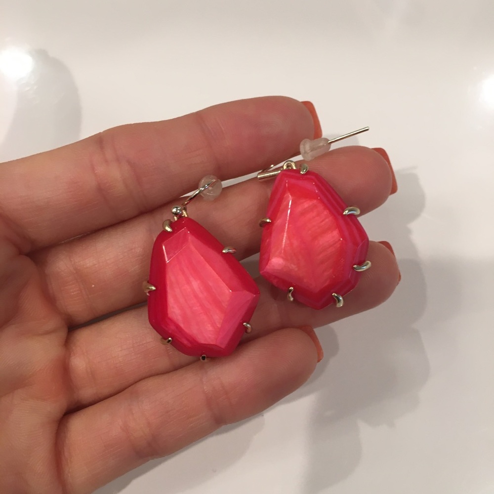 Kendra Scott Rosenell earrings red mother of pearl